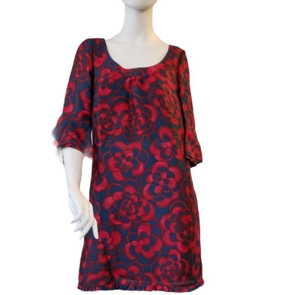 Juicy Couture 100% Silk Floral  Shift Dress - Picture 1 of 8